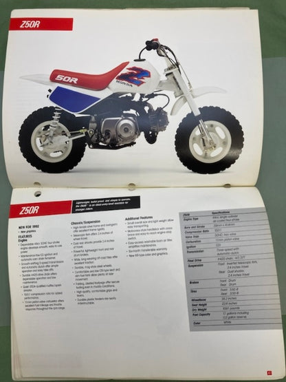 Honda Redbook 1992 With Spec Sheets Genuine