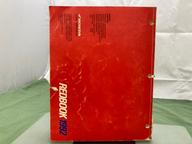 Honda Redbook 1992 With Spec Sheets Genuine