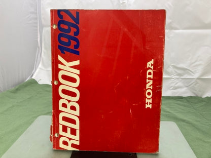 Honda Redbook 1992 With Spec Sheets Genuine