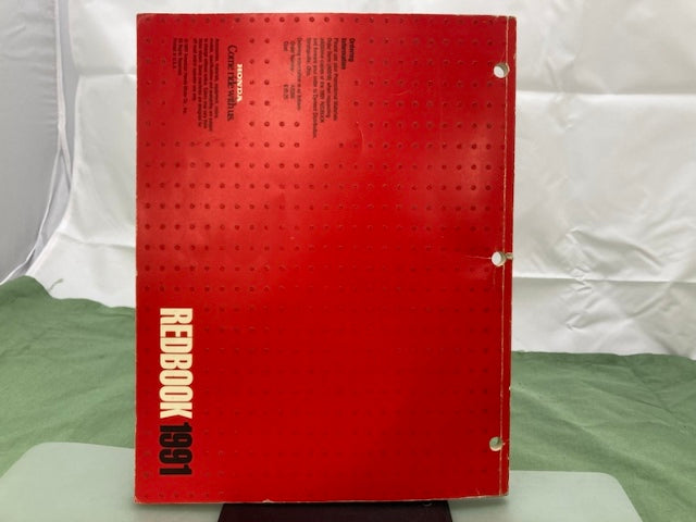Honda Redbook 1991 With Spec Sheets Genuine