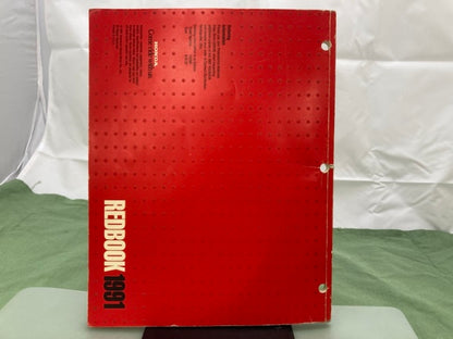 Honda Redbook 1991 With Spec Sheets Genuine
