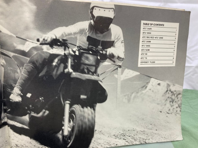 Honda ATC FL Redbook 1984 With Spec Sheets Genuine