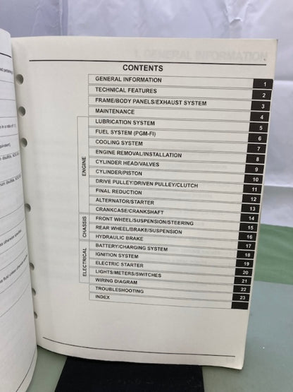 Honda 61KWN00 PCX125 Service Manual '11 Genuine