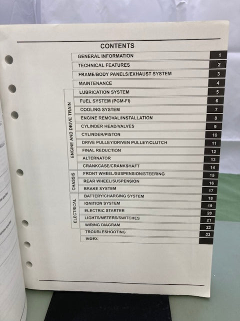 Honda 61GFM00 NHX110 Elite Service Manual '10 Genuine
