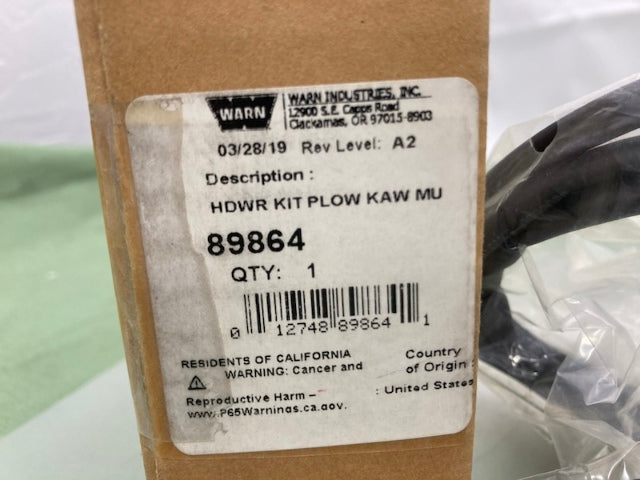 Warn 89864 Plow Hardware Kit for Kawasaki Mule New Genuine