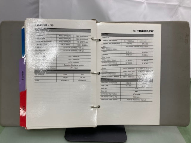 Honda MMM 5101-6254 Motorcycle Scooter ATV Spec Manual 1996-1999 Genuine