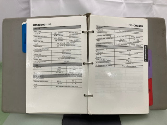 Honda MMM 5101-6254 Motorcycle Scooter ATV Spec Manual 1996-1999 Genuine