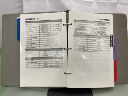 Honda MMM 5101-6254 Motorcycle Scooter ATV Spec Manual 1996-1999 Genuine