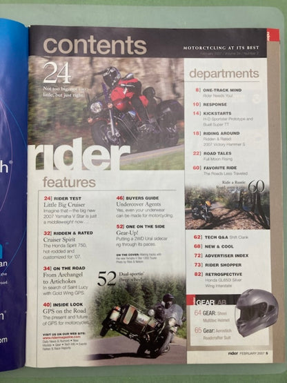 Rider Magazine February 2007 Genuine