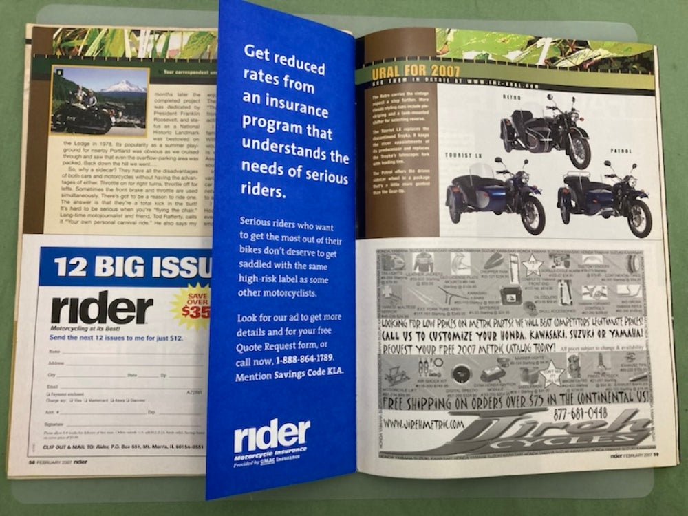 Rider Magazine February 2007 Genuine