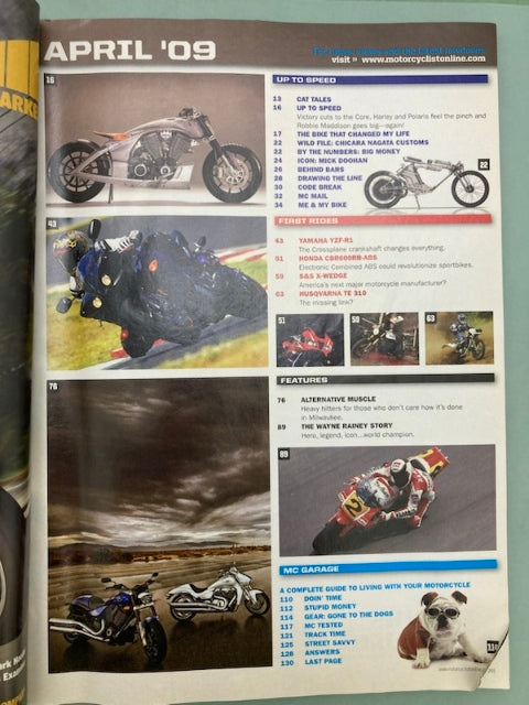 Motorcyclist Magazine April 2009 Genuine
