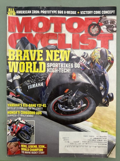 Motorcyclist Magazine April 2009 Genuine