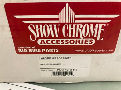 Show Chrome 2-445 Chrome Mirror Units for Honda Goldwing New Genuine