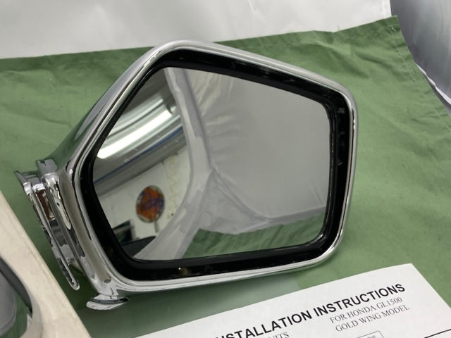 Show Chrome 2-445 Chrome Mirror Units for Honda Goldwing New Genuine
