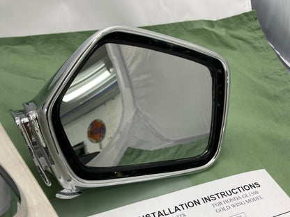 Show Chrome 2-445 Chrome Mirror Units for Honda Goldwing New Genuine