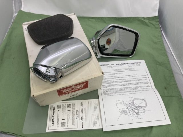 Show Chrome 2-445 Chrome Mirror Units for Honda Goldwing New Genuine