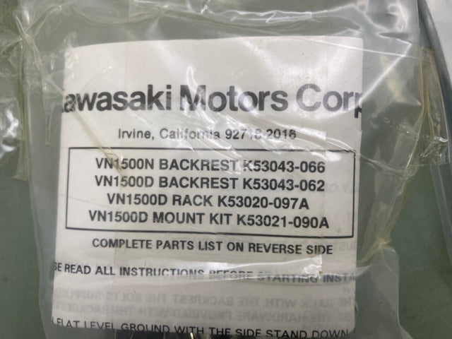 Kawasaki K53021-090A Backrest Mount Kit New Genuine