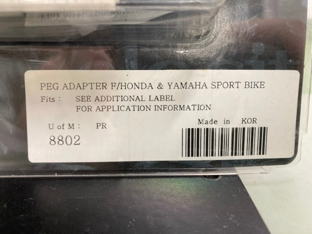 Kuryakyn 8802 Peg Adapters for Honda & Yamaha Sport Bike New Genuine