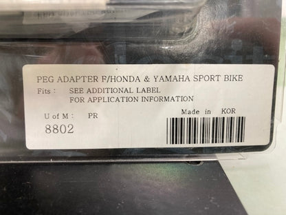 Kuryakyn 8802 Peg Adapters for Honda & Yamaha Sport Bike New Genuine