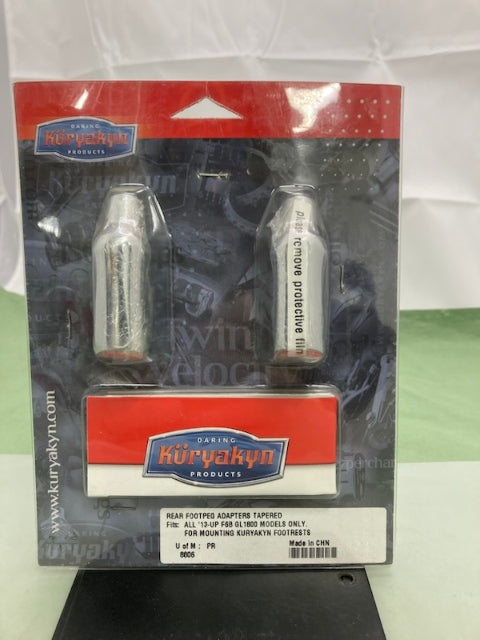 Kuryakyn 8806 Rear Footpeg Adapters Tapered for Honda Goldwing New Genuine