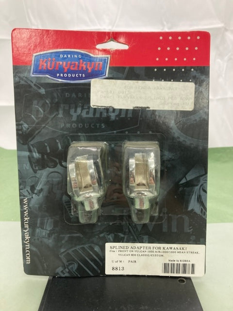Kuryakyn 8813 Splined Footpeg Adapters for Kawasaki Vulcan New Genuine