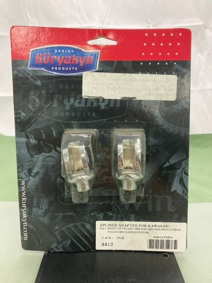 Kuryakyn 8813 Splined Footpeg Adapters for Kawasaki Vulcan New Genuine