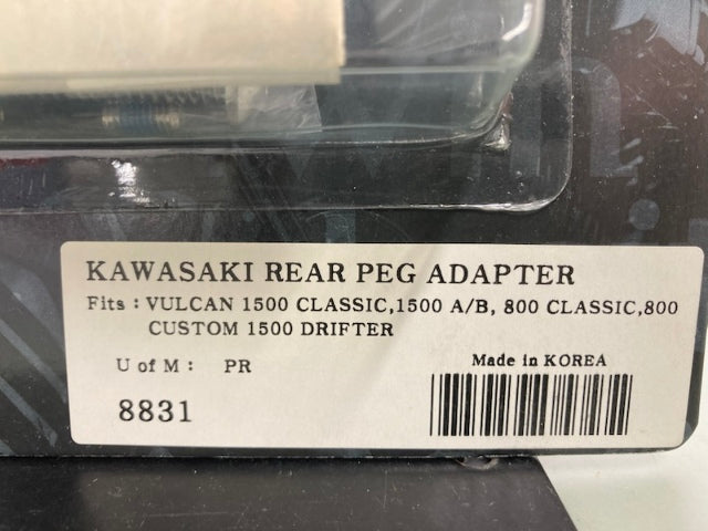 Kuryakyn 8831 Kawasaki Rear Peg Adapter New Genuine