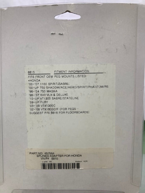 Kuryakyn 8815 Splined Peg Adapter for Honda New Genuine