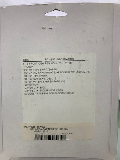Kuryakyn 8815 Splined Peg Adapter for Honda New Genuine