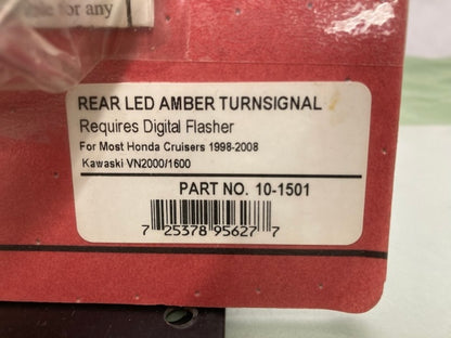 Show Chrome 10-1501 Rear LED Amber Turn Signal for Honda & Kawasaki New Genuine