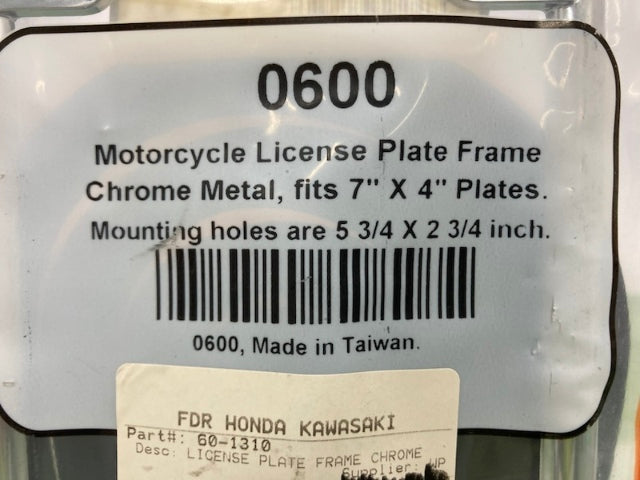 Chris Products 0600 7"x4" Motorcycle License Plate Frame New Genuine
