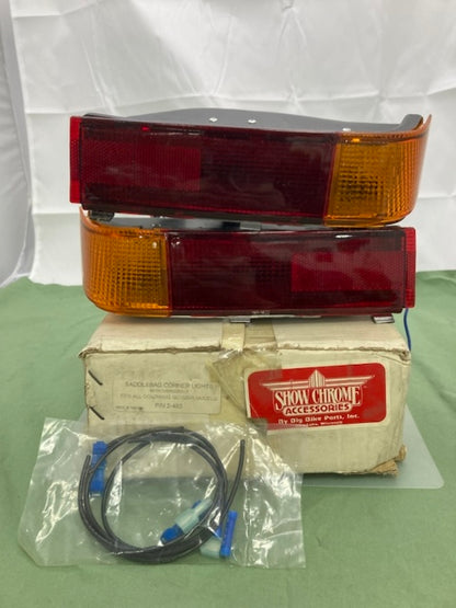Show Chrome 2-483 Saddlebag Corner Lights for Honda Goldwing New Genuine