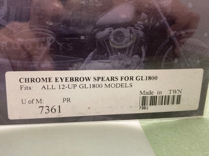 Kuryakyn 7361 Chrome Eyebrow Spears for GL1800 Honda Goldwing  New Genuine