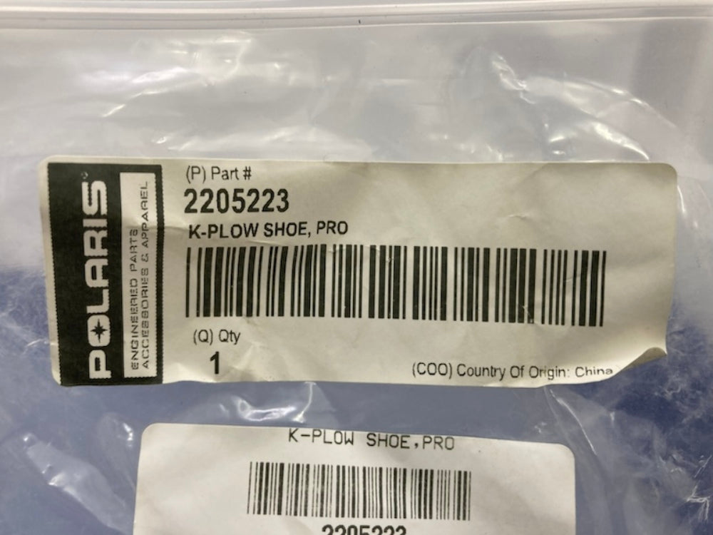 Polaris 2205223 Plow Shoes Set New Genuine