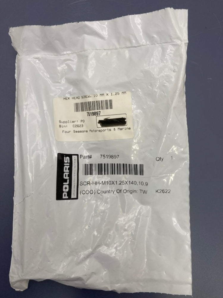 Polaris 7519897 Hex head Screw 10 mm x 1.25 mm x 140mm for Ranger New Genuine