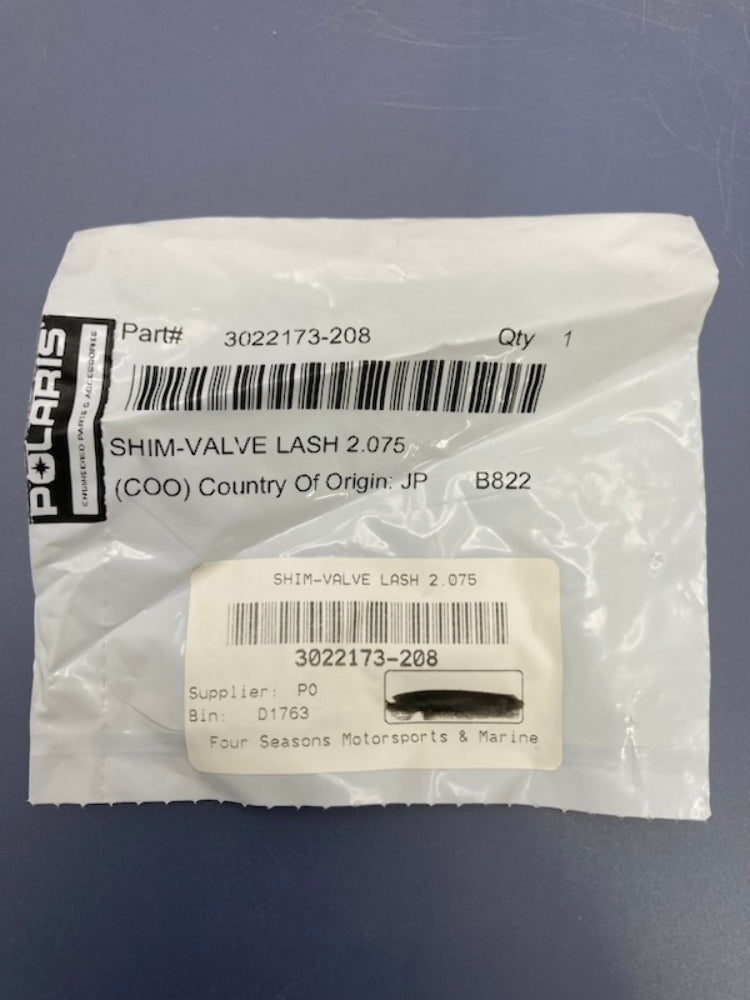 Polaris 3022173-208 Valve Lash Shim 2.075 New Genuine