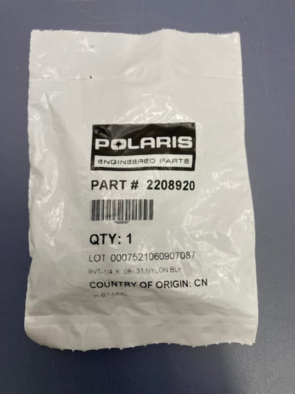 Polaris 2208920 Nylon Rivet 1/4 x.08-.31 Black New Genuine