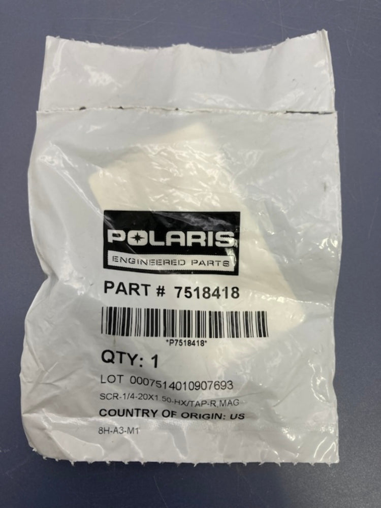 Polaris 7518418 Hex Screw 1/4-20 x 1.50 New Genuine