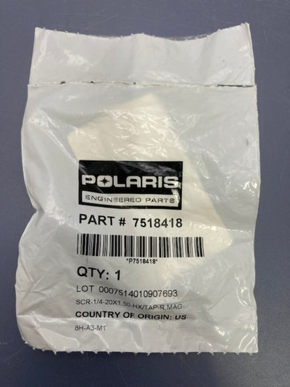 Polaris 7518418 Hex Screw 1/4-20 x 1.50 New Genuine