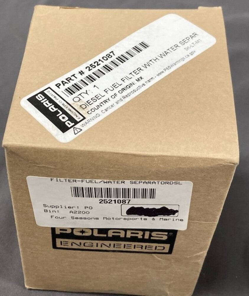 Polaris 2521087 Filter Fuel / Water Separator Dsl New Genuine