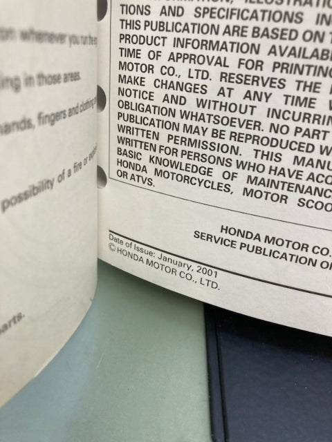 Honda 61KPB02 NSS250/A Reflex Service Manual '01-'03 Genuine