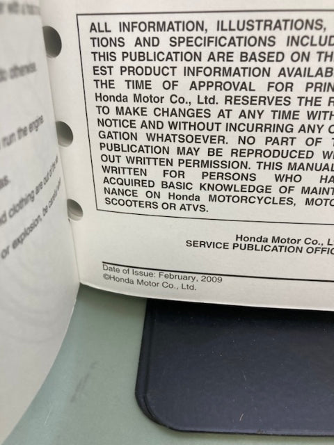 Honda 61MEH00 NSA700A DN-01 Service Manual '09 Genuine