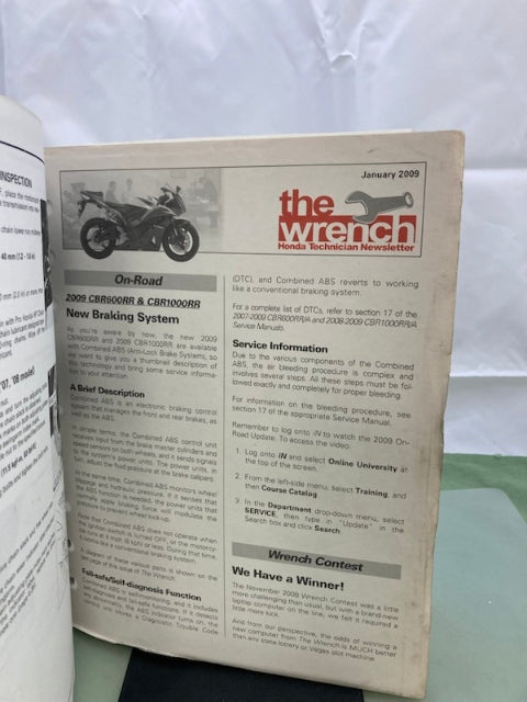 Honda 61MFJ05 CBR600RR/A Service Manual '07-'12 Genuine