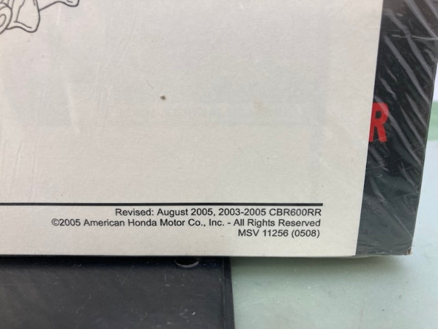 Honda 61MEE02 CBR600RR Service Manual '03-'05 New Genuine
