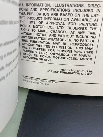 Honda 61KSK52 CR250R Service Manual '05-'07 Genuine