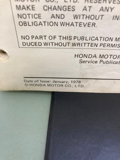 Honda 6141300 Hawk CB400T CB400A Shop Manual '78 Genuine