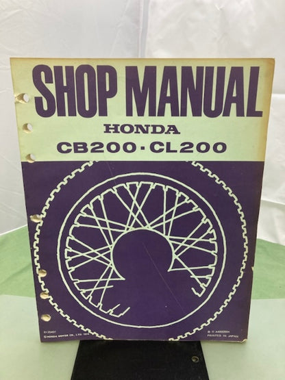 Honda 6135401 CB200 CL200 Shop Manual '74 Genuine