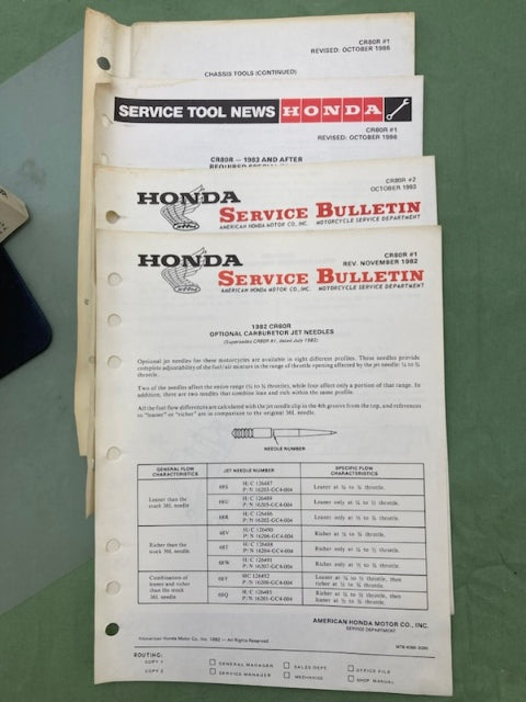 Honda 61GC410 CR80R Service Manual '85-'94 Genuine