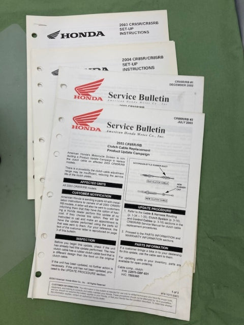 Honda 61GBF12 CR80R/RB CR85R/RB Service Manual '95-'07 Genuine