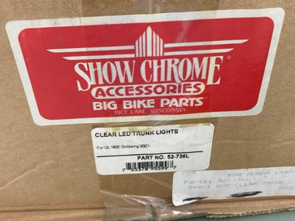 Show Chrome 52-736L Clear LED Lens Tunk Lights for Honda Goldwing New Genuine